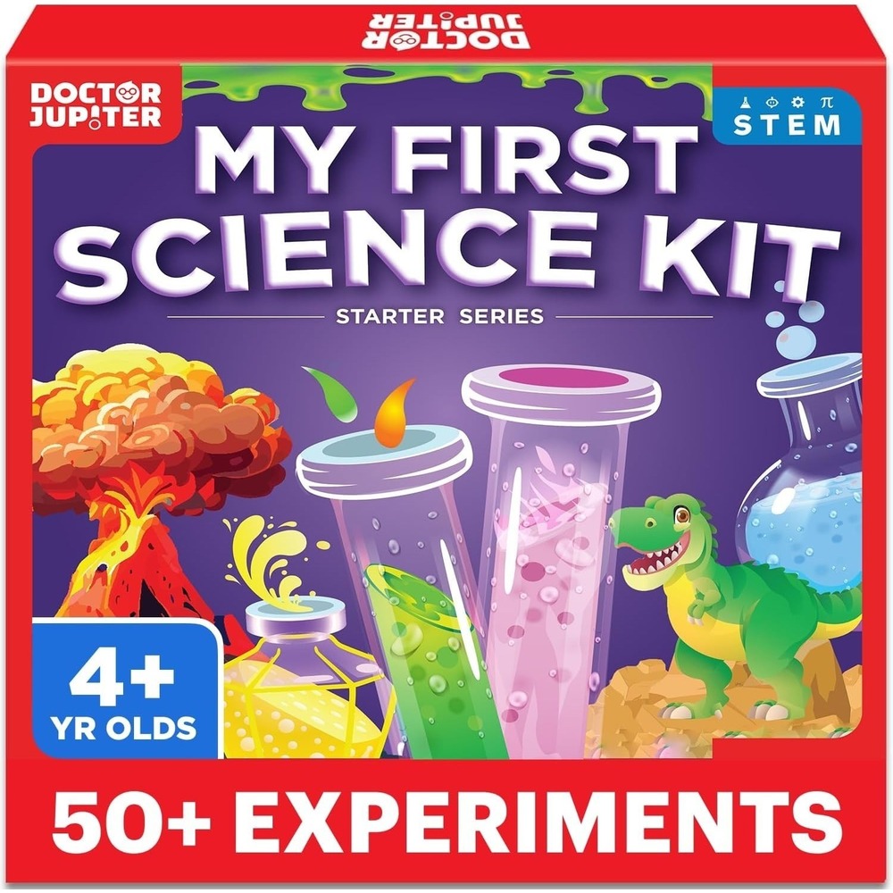 Doctor Jupiter First Science Kit for Kids Ages 4+ Year Old Boys 50+ Experiments